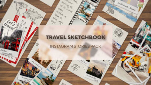 Traveler's Sketchbook - Instagram Stories Pack - Project for After Effects (Videohive)