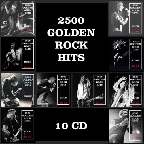 VA - 2500 Golden Rock Hits [10 CD] (2019) MP3