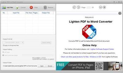 Lighten PDF to Word Converter 6.2.3 Multilingual + Portable