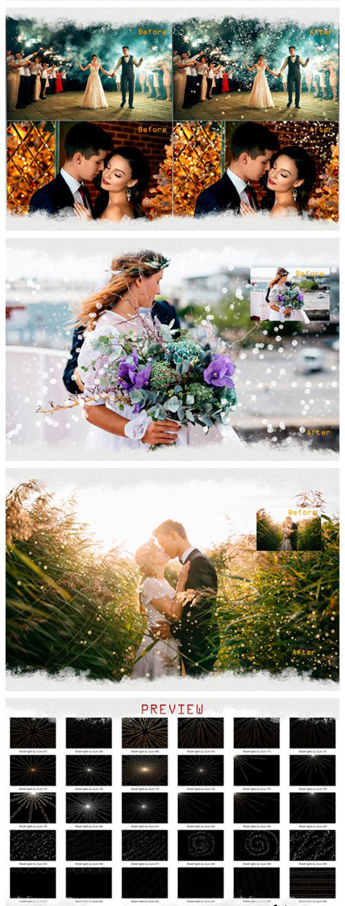 100 Wedding Sparklers Photoshop Overlays 1781316