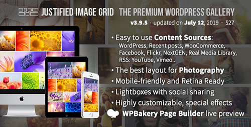 CodeCanyon - Justified Image Grid v3.9.5 - Premium WordPress Gallery - 2594251
