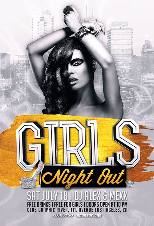 Girls Night Out - Premium flyer psd template