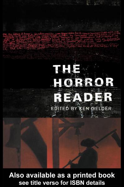 The Horror Reader Ken Gelder